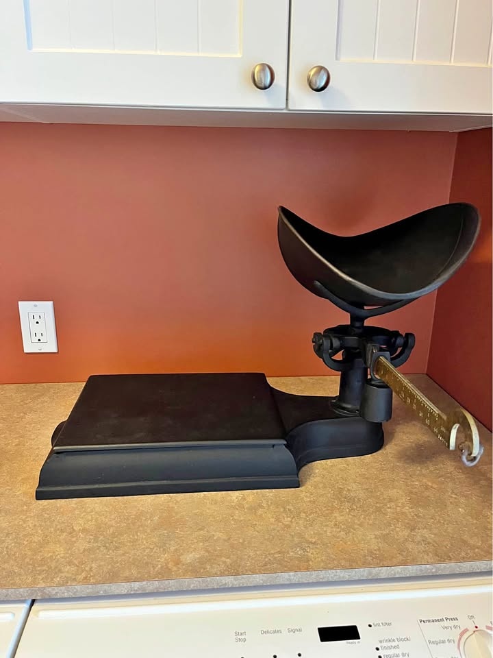 Antique Cast Iron Balance Scale with Weights