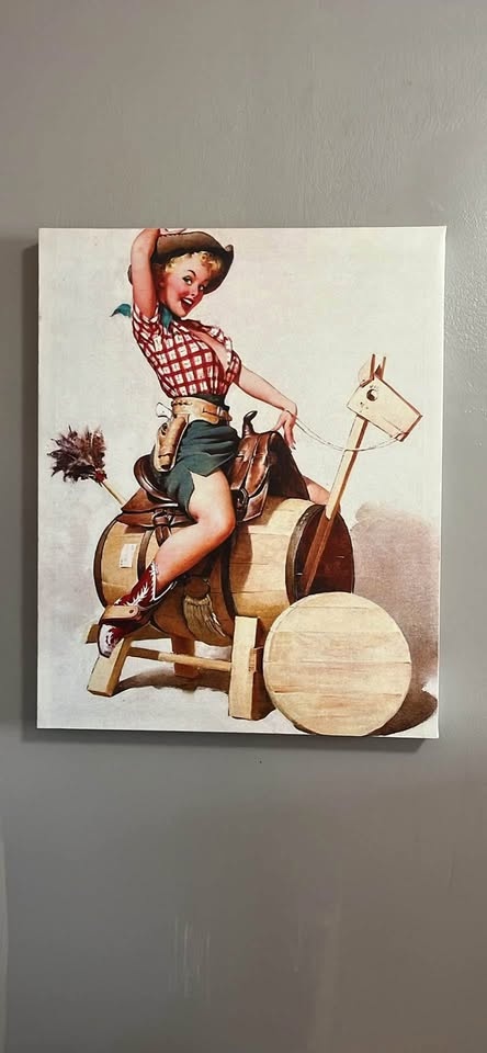 Gil Elvgren Vintage 1950s Pin-Up Girl Canvas