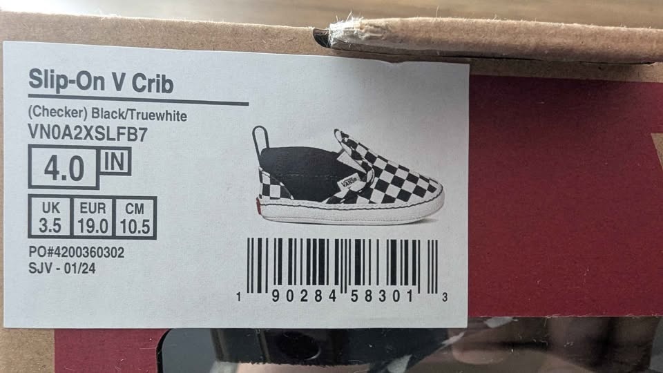 Baby Vans Slip-On - Size 4 - 10.5cms 🏆 - photo 2