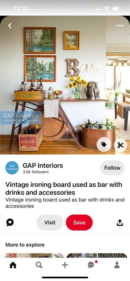 Vintage Wooden Ironing Board - photo 4