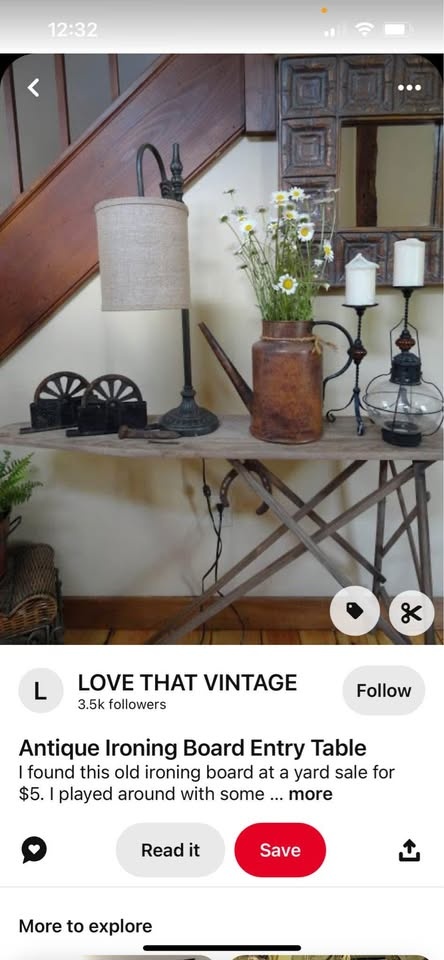 Vintage Wooden Ironing Board - photo 5