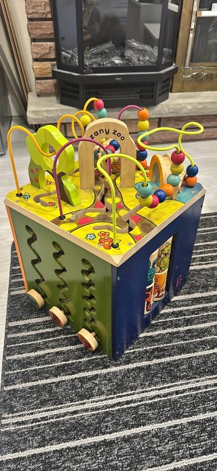 Zany Zoo Wooden Activity Cube
