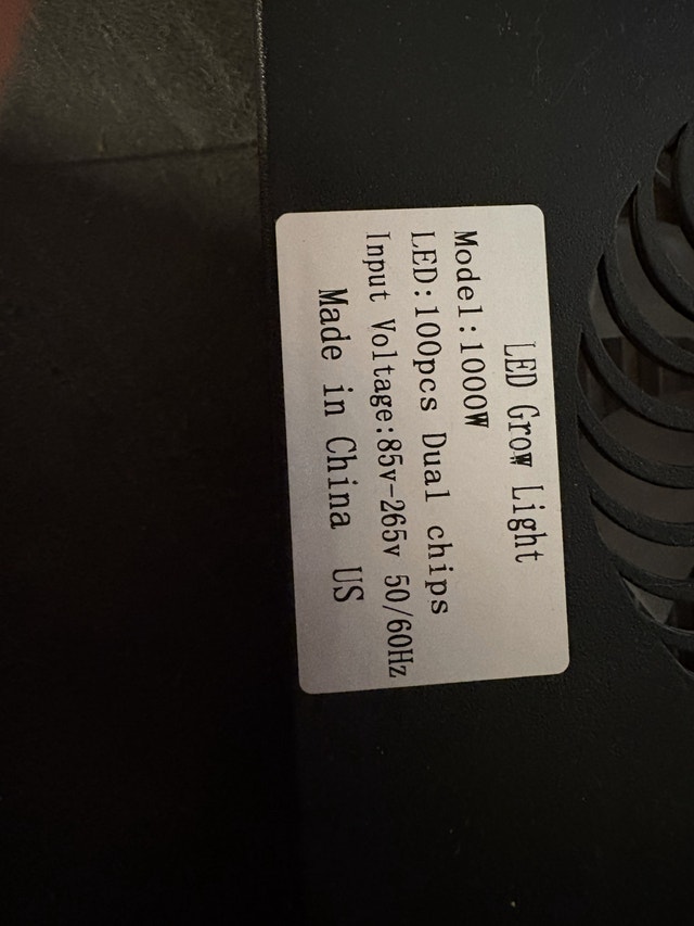 TOLYS 1000W Dual-Chip LED Grow Light - Full Spectrum - photo 2