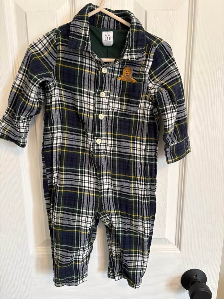 BabyGap 6-12M Flannel Onesie - photo 2