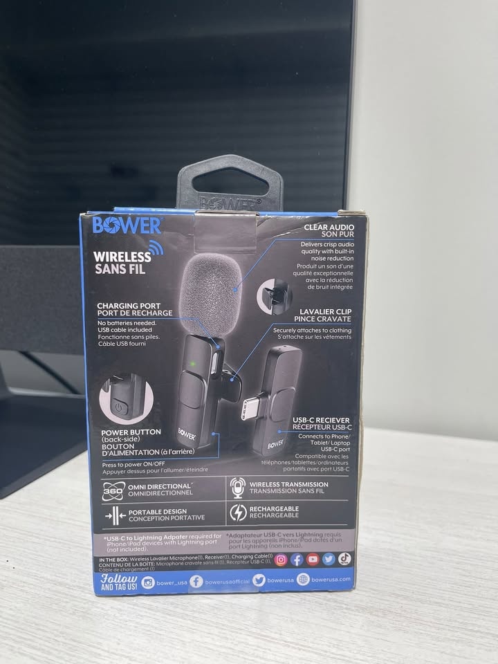Bower Wireless Lavalier Microphone - Brand New - photo 2