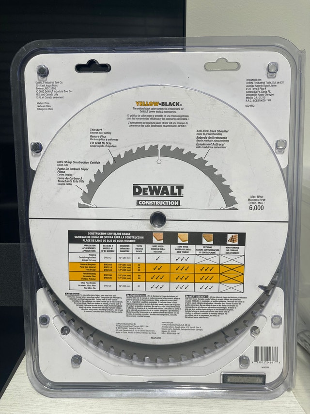 DEWALT 10-in 32T & 2 x 60T Circular Saw Blade Set - photo 2