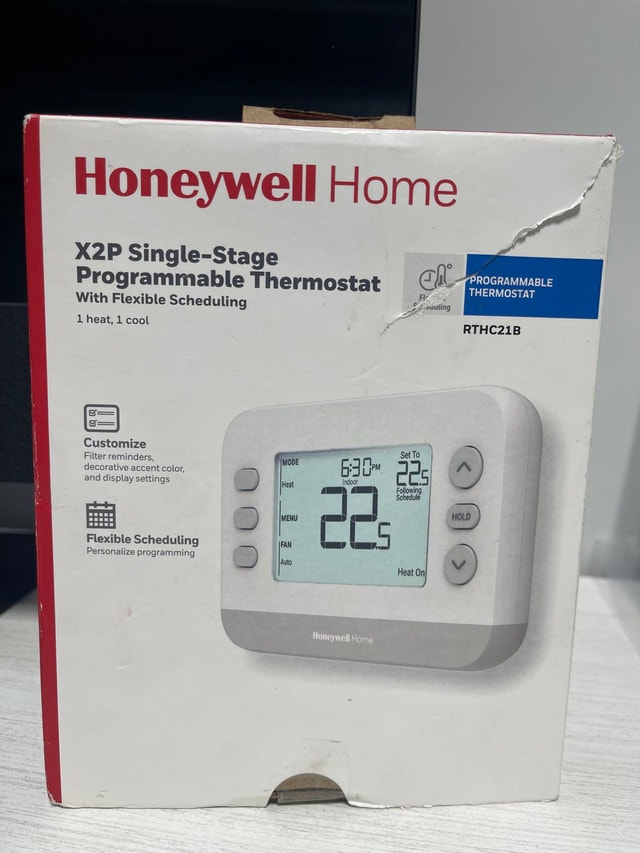 Honeywell Home X2P Programmable Thermostat, Single-Stage, 1 Heat