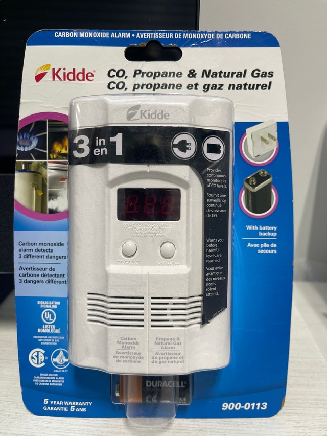 Kidde Plug-In Carbon Monoxide, Propane, Natural Gas Alarm