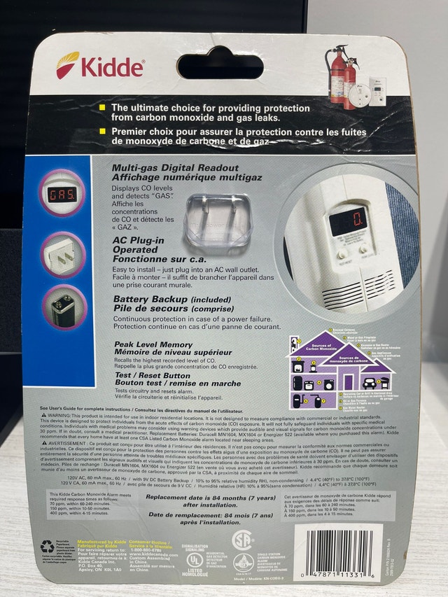Kidde Plug-In Carbon Monoxide, Propane, Natural Gas Alarm - photo 2