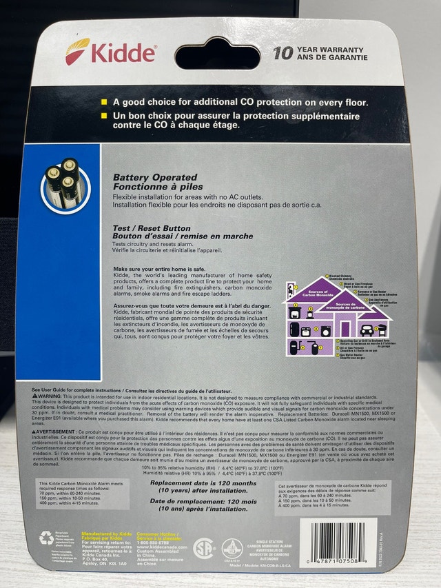 Kidde Nighthawk Battery-Operated Carbon Monoxide Alarm - photo 2