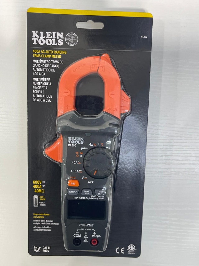 Klein Tools AC/DC Digital Clamp Meter, Auto-Ranging 400A