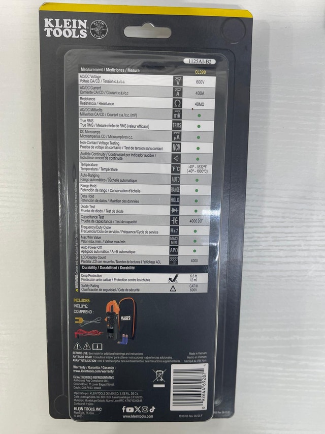 Klein Tools AC/DC Digital Clamp Meter, Auto-Ranging 400A - photo 2