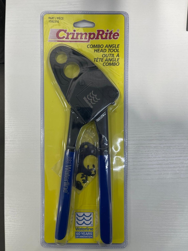 Waterline 1/2 inch & 3/4 inch Combo Angle Crimp Tool