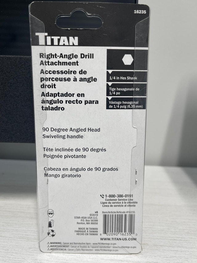 Titan 16235 Right-Angle Drill Attachment - photo 2