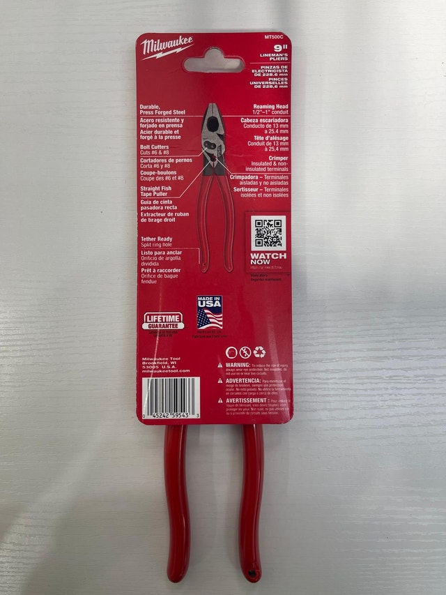 Milwaukee 9" Lineman's Pliers w/ Crimper & Bolt Cutter - photo 2