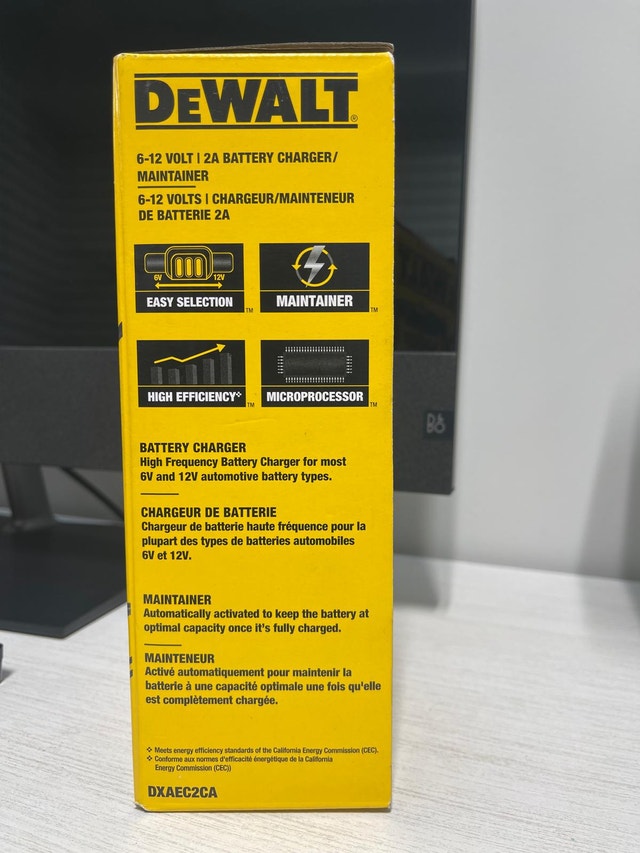DEWALT DXAEC2CA 2-Amp Battery Charger/Maintainer, 6V/12V - photo 4