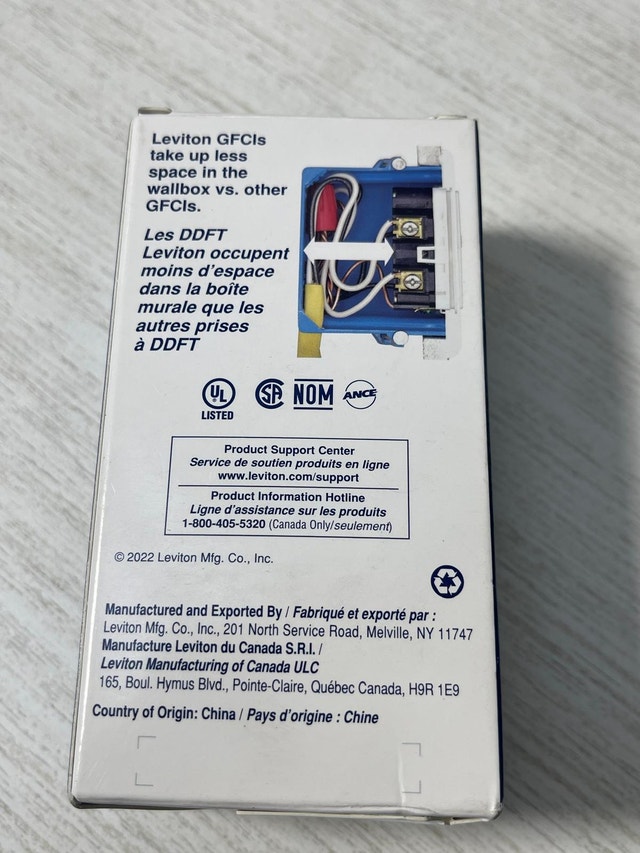 Leviton Protection 20 Amp Blank Face GFCI - photo 3