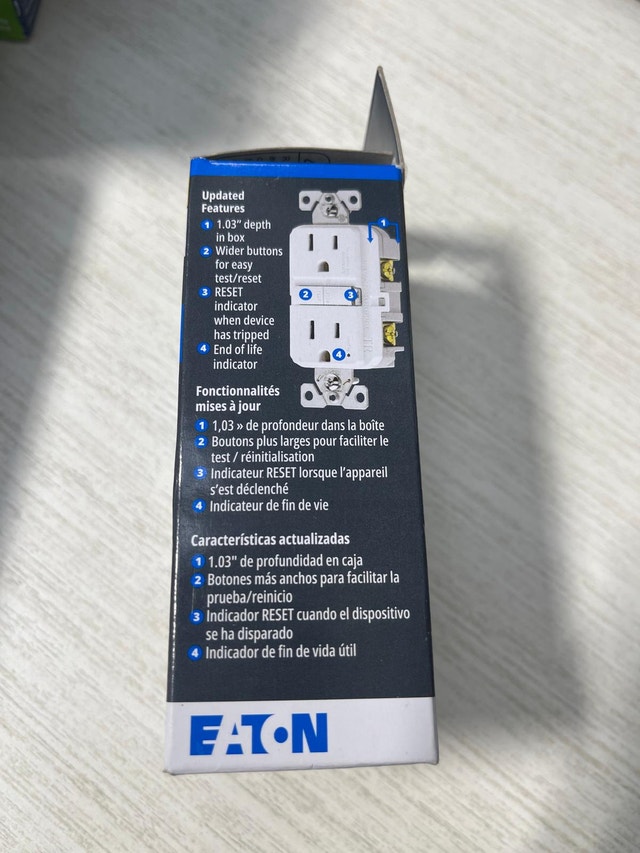 Eaton GFCI Receptacle TWRGF15W Weather Resistant - photo 2