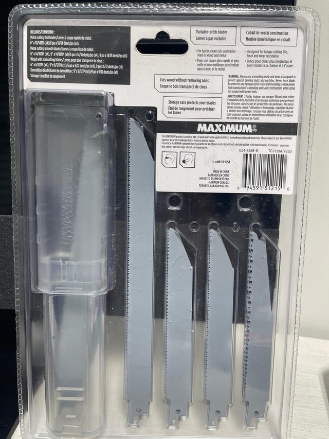 MAXIMUM Assorted TPI Bi-Metal Reciprocating Saw Blade Set with C - photo 2