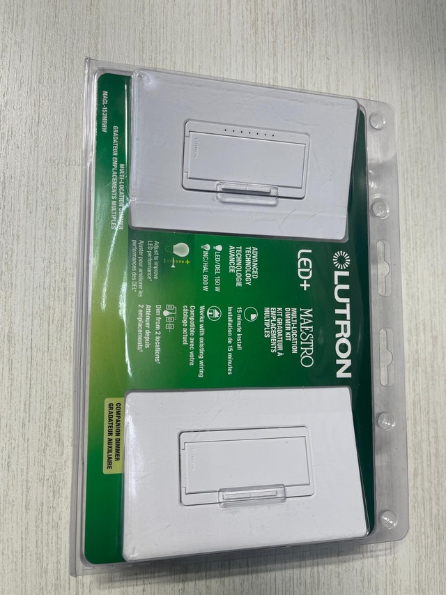 Lutron Maestro LED+ Dimmer 3-Way Kit MACL-153MRHW