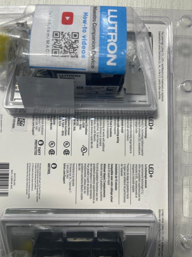 Lutron Maestro LED+ Dimmer 3-Way Kit MACL-153MRHW - photo 2