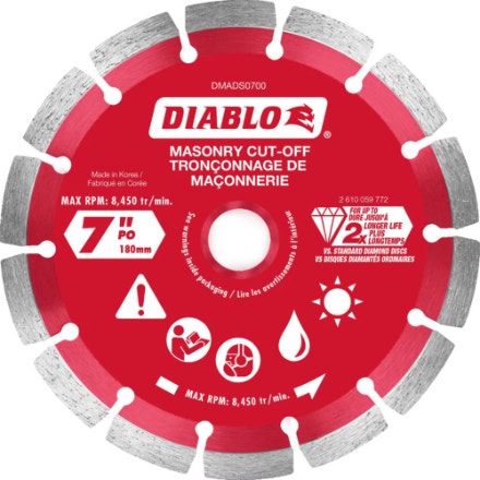 Diablo 7 in. Diamond Segmented Cut-Off Discs for Masonry