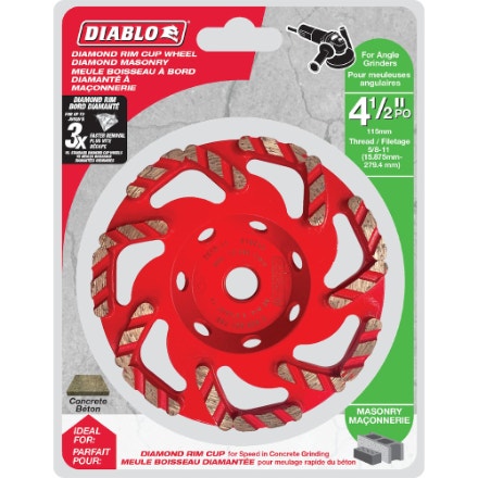 Diablo 4-1/2 in. Diamond Cup Wheel for Masonry Grinding - photo 2