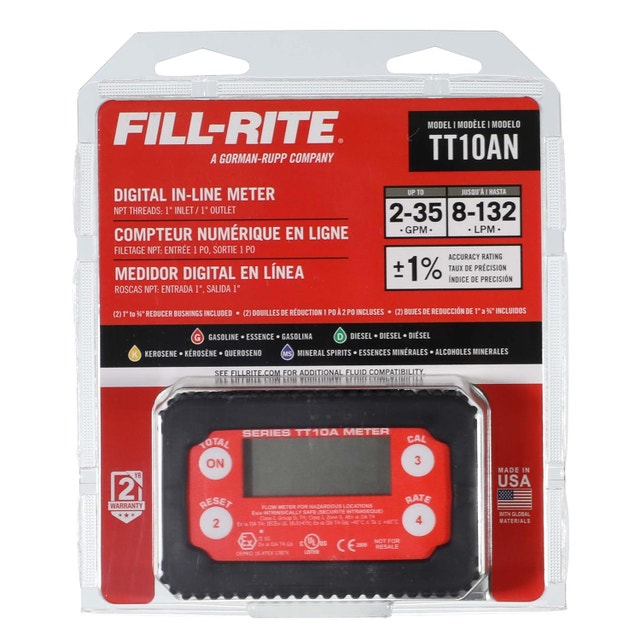 Digital In-line Turbine Meter, Aluminum, Fuel Transfer Meter
