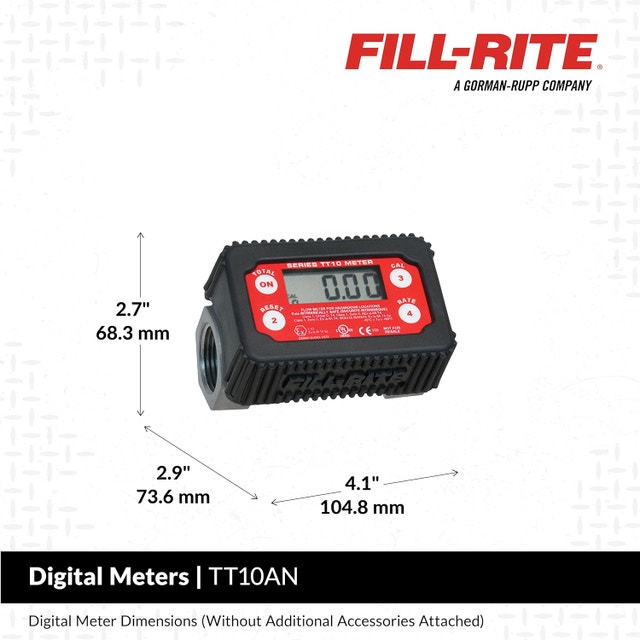 Digital In-line Turbine Meter, Aluminum, Fuel Transfer Meter - photo 3