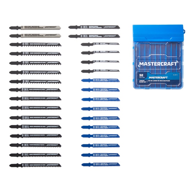 Mastercraft T-Shank HSS & HCS Jigsaw Blade Set with Case