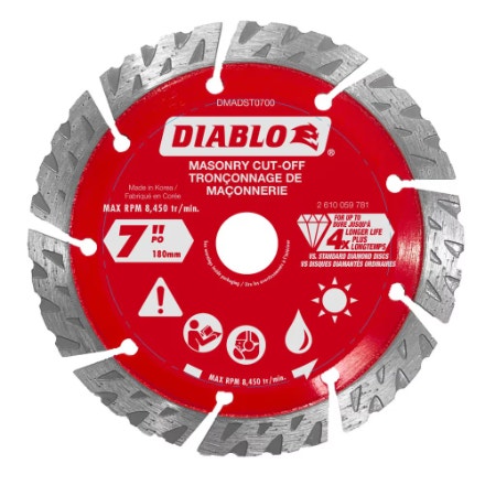 Diablo 7 in. Diamond Segmented Turbo Cut-Off Discs for Masonry