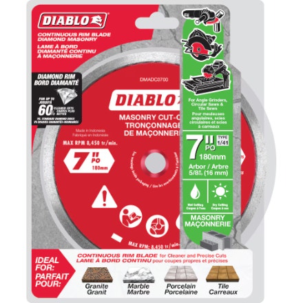 Diablo 7 in. Diamond Continuous Rim Cut-Off Discs for Masonry/Ti - photo 2