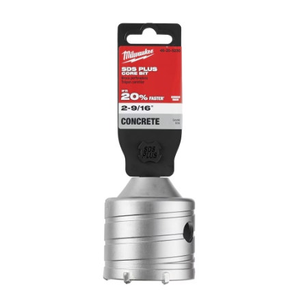 Milwaukee Tool 2-9/16" Carbide SDS-Plus Masonry Core Bit
