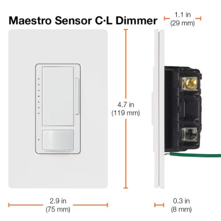 Lutron Maestro LED+ Dimmer & Motion Sensor - photo 2