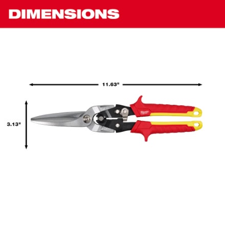 Milwaukee Tool 11.5" Aviation Snips - Straight Cut