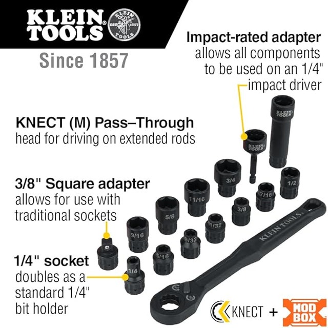 15-Piece SAE Through Socket Set - photo 3