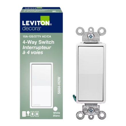 Leviton Decora 4/Way 15 Amp Switch, White