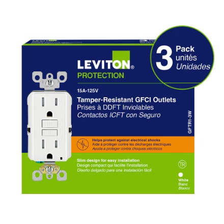 Leviton Decora 15 Amp Tamper-Resistant GFCI Receptacle