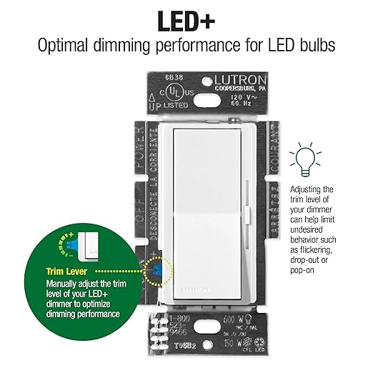 Lutron Maestro LED+ Dimmer Switch for Dimmable LED/Halogen/Incan - photo 2