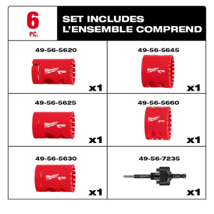 Milwaukee Tool Diamond Max Hole Saw Set (6-Piece) - photo 2