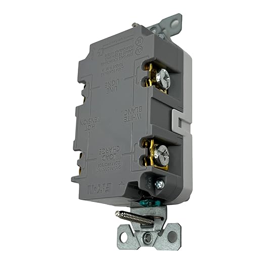 Eaton TRGF15W Slim Tamper Resistant GFCI Receptacle 15A 125V, Wh - photo 2