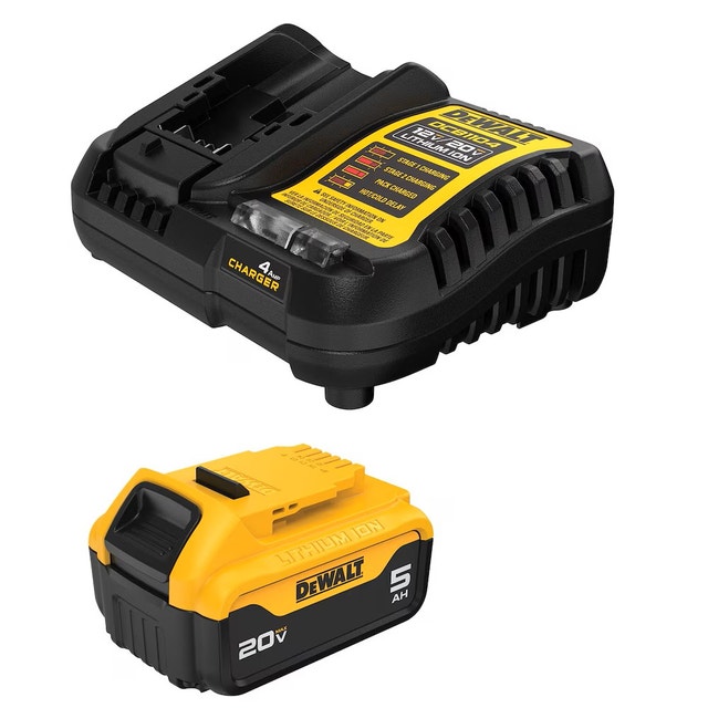 DEWALT 20V MAX XR Lithium-Ion 5.0 Ah Battery and Charger Kit