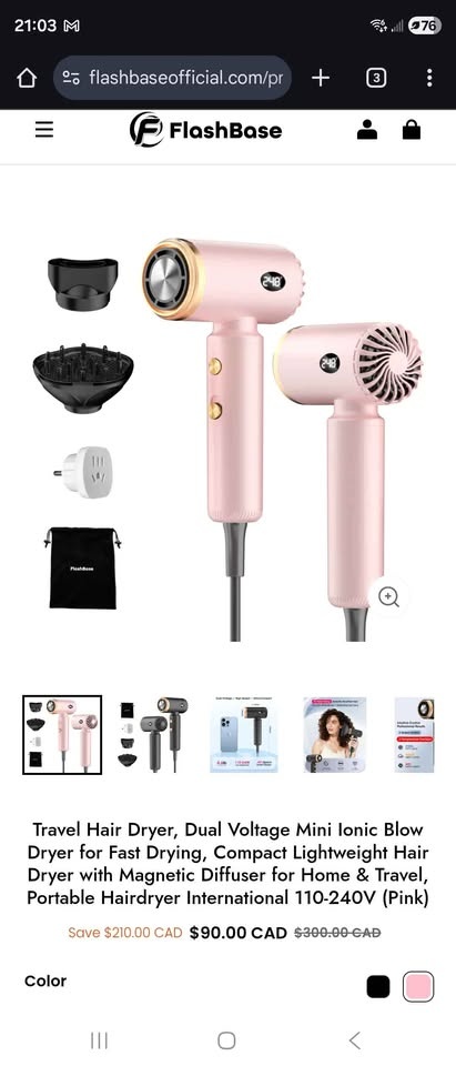 Brand New Travel Hair Dryer (Dual Voltage) - photo 2