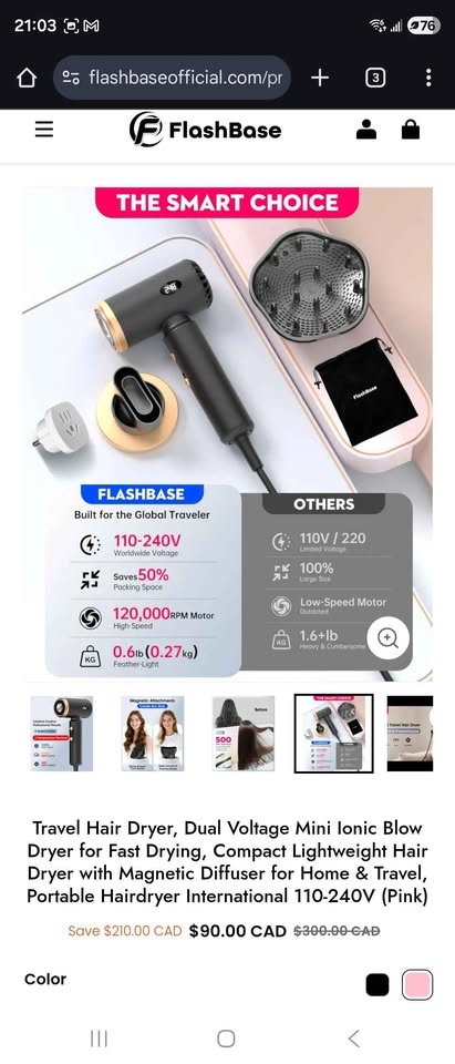 Brand New Travel Hair Dryer (Dual Voltage) - photo 4