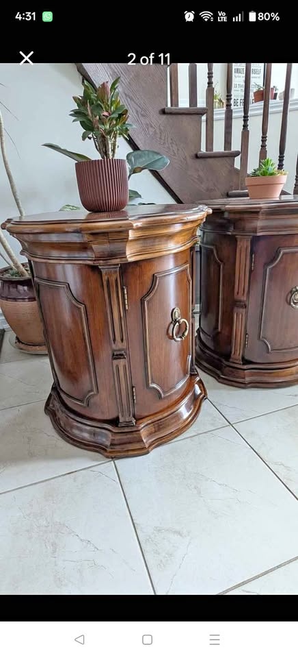 Thomas Ville Barrel End Tables. Great Condition. Can Deliver
