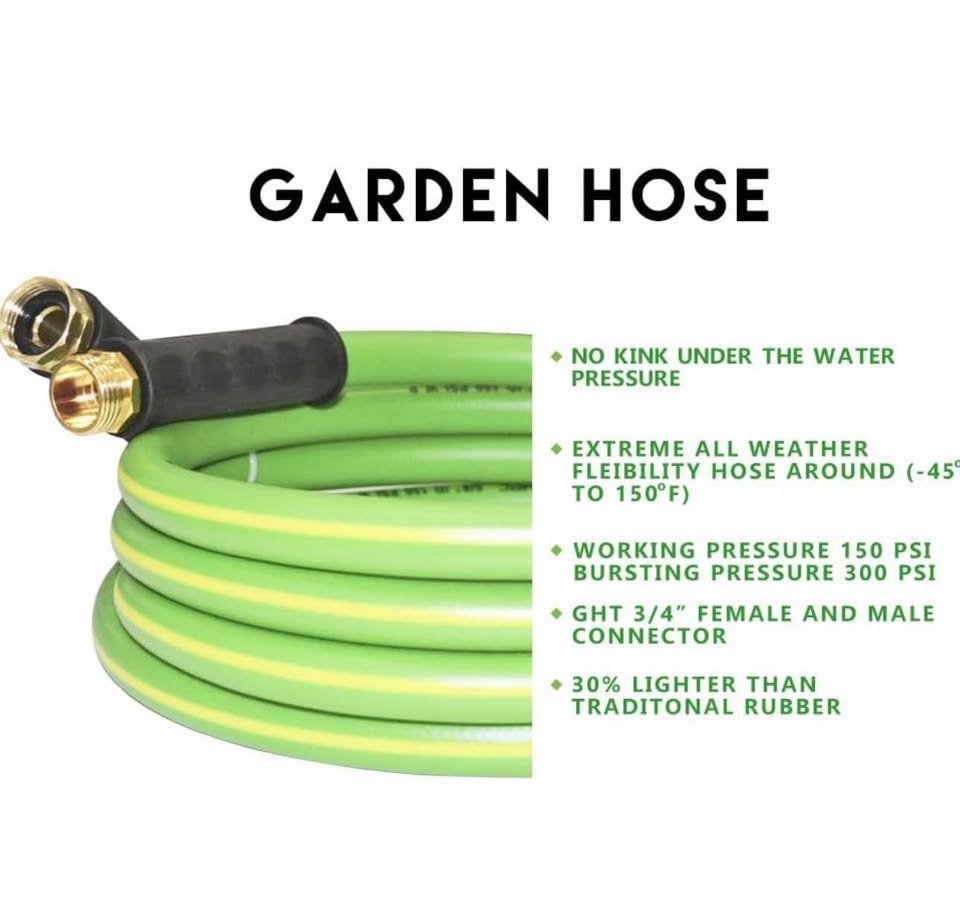 HQMPC Garden Hose 5/8" ID x 10ft - No Kink - photo 3