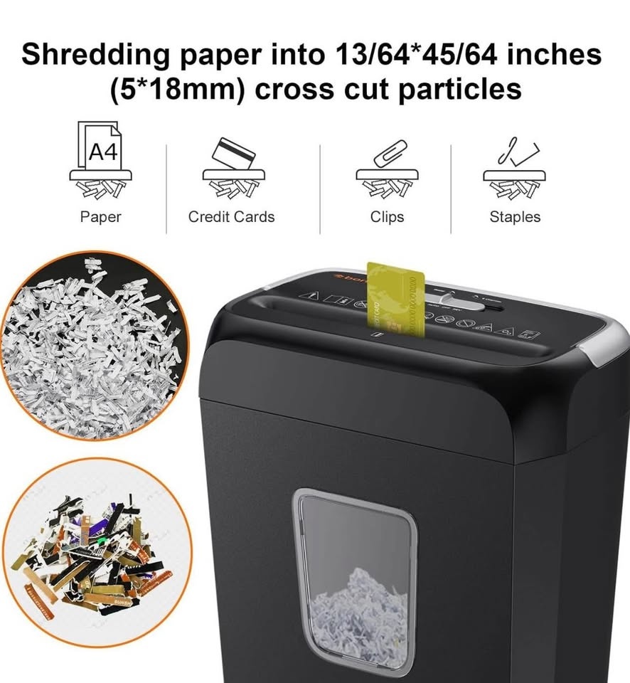 Bonsaii C237-B 6-Sheet Crosscut Paper Shredder - photo 5