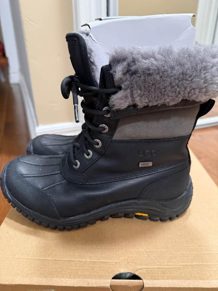 UGG Black Waterproof Lace-Up Winter Boots - photo 4