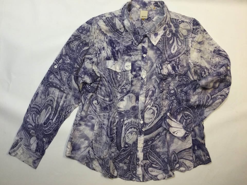 ECRU silk/cotton Blouse - photo 2