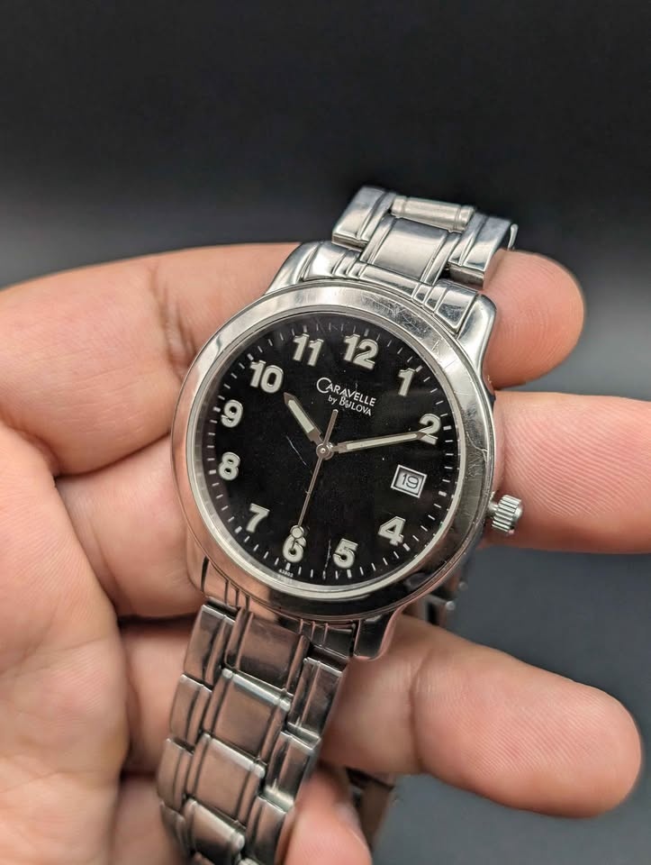 Caravelle by Bulova Silver Tone Watch Black Dial - photo 2